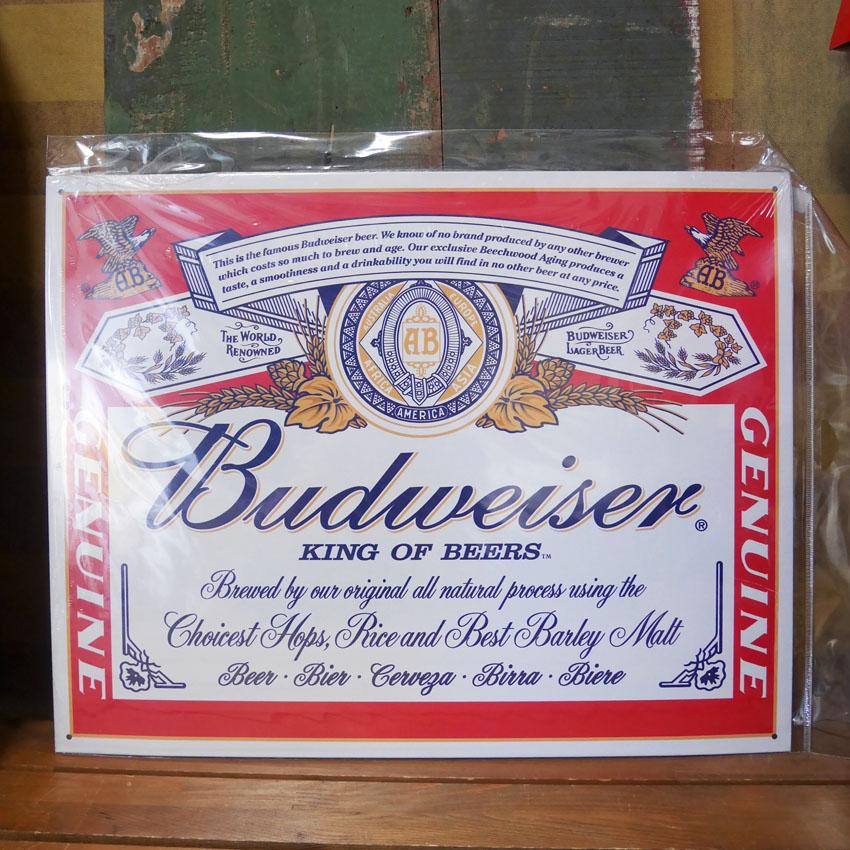 バドワイザー ティンサイン BUDWEISER CAN LABEL ブリキ看板