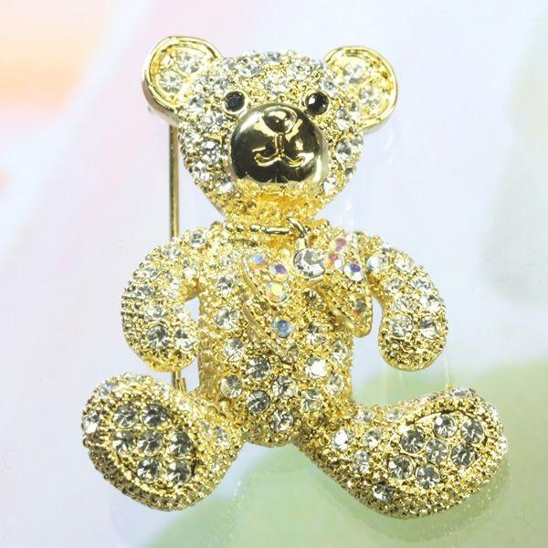 SWAROVSKI（スワロフスキー） ブローチ レディース ブローチ くまさん