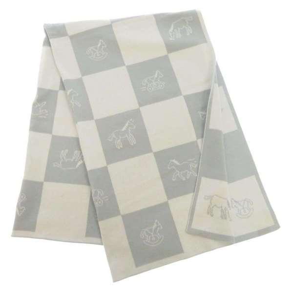 HERMES（エルメス） ブランケット アダダ ブルーブラシエ コットン