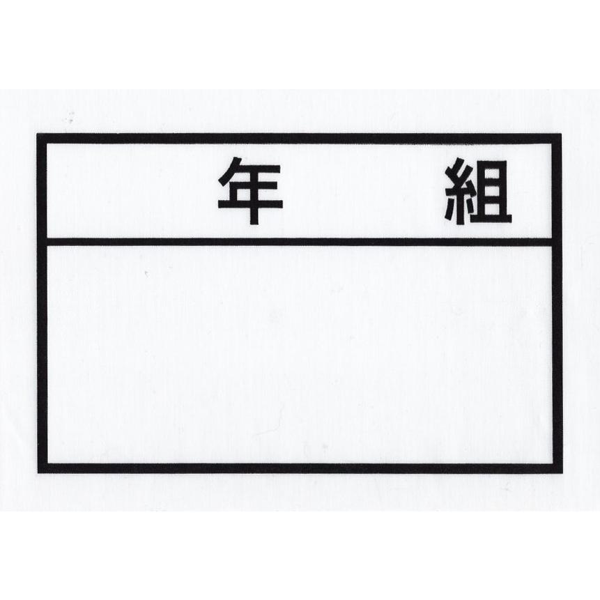 年組 ゼッケン アイロン接着 ネーム布 20×13センチ 小学校/中学校/高校