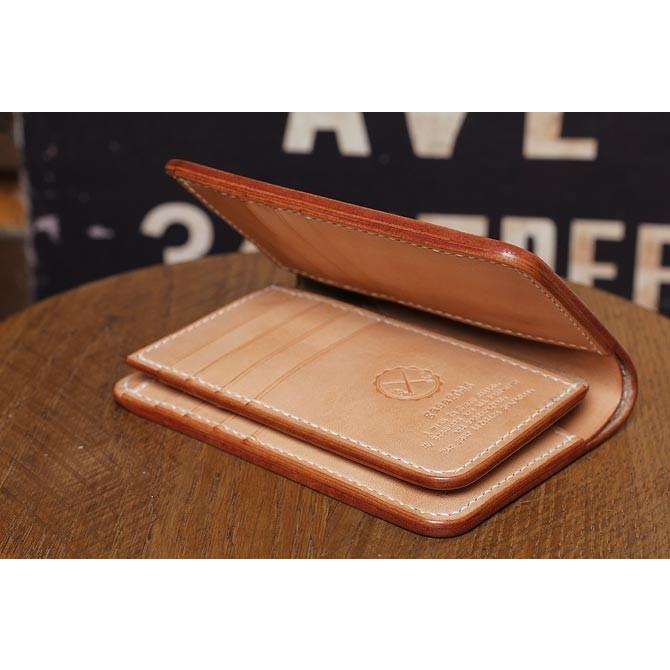 二つ折り 革財布 メンズ 栃木レザー ミドルウォレット ヌメ革 ミドル