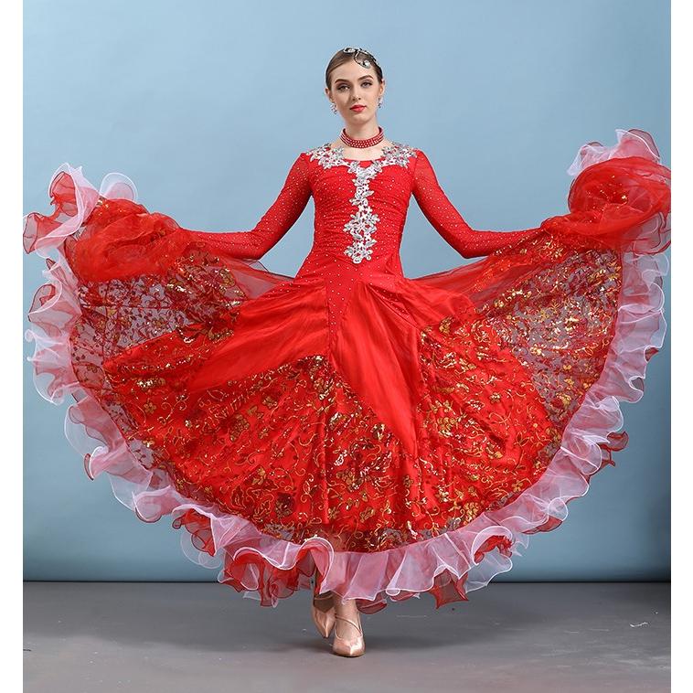 Garuda SHOP 社交ダンス衣装女性モダンドレス 発表会ワルツドレス