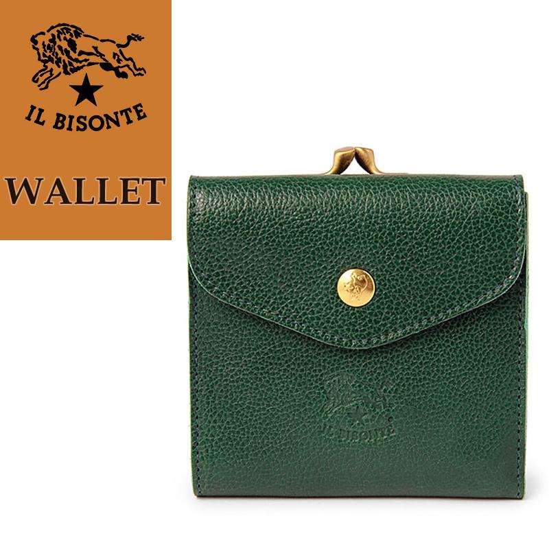 IL BISONTE（イルビゾンテ） 正規取扱店 レザー がま口付き 2つ折り