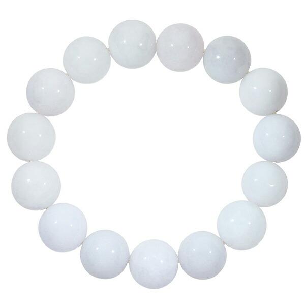 ラベンダー翡翠 ブレスレット 12.5mm 17cm レディースM サイズ 天然石