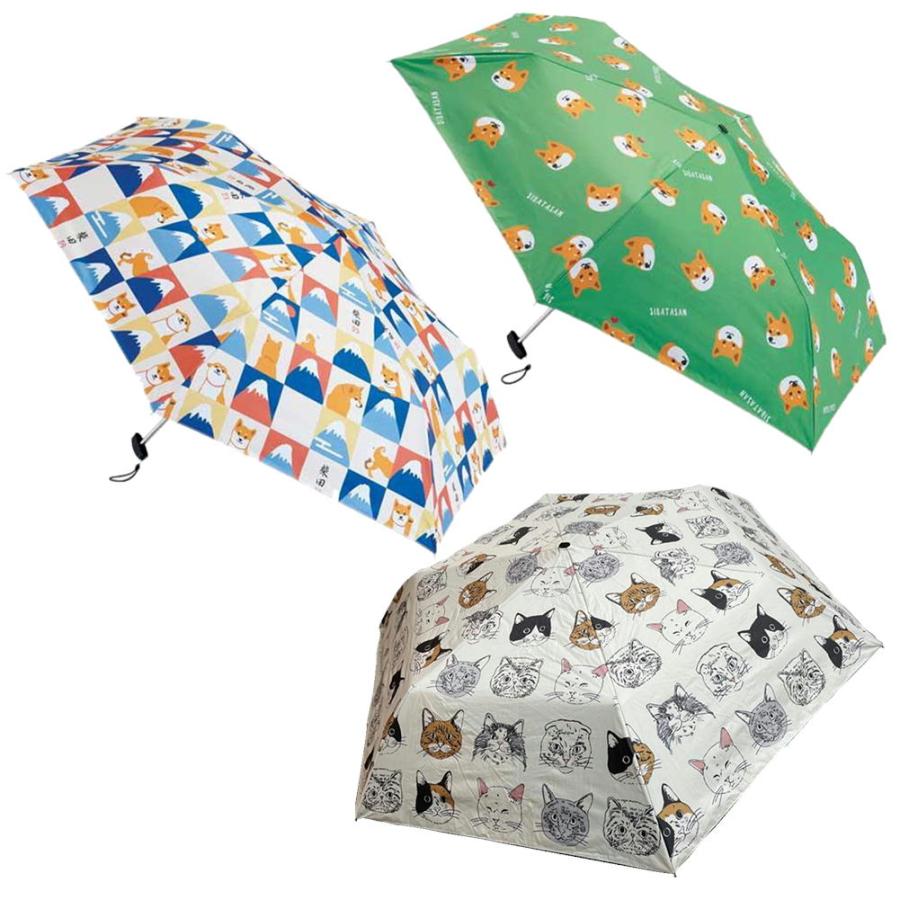 しばたさん・ヴァリスキャット/晴雨兼用婦人傘/折り畳み傘 柴犬/犬雑貨