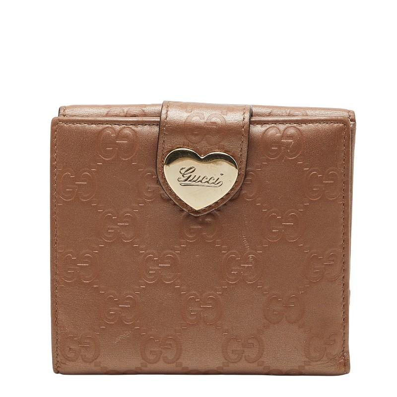 GUCCI（グッチ） グッチシマ ハート ロゴ 二つ折り財布 203549 4276