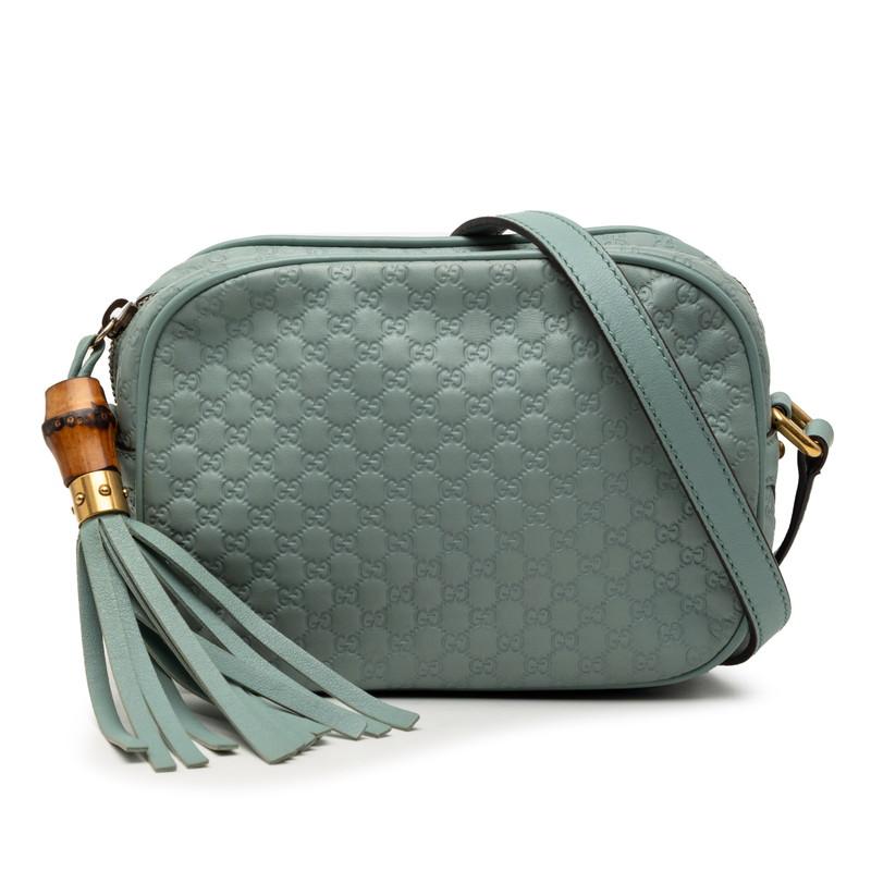 GUCCI グッチ マイクログッチシマ gg柄 バンブー ショルダーバッグ