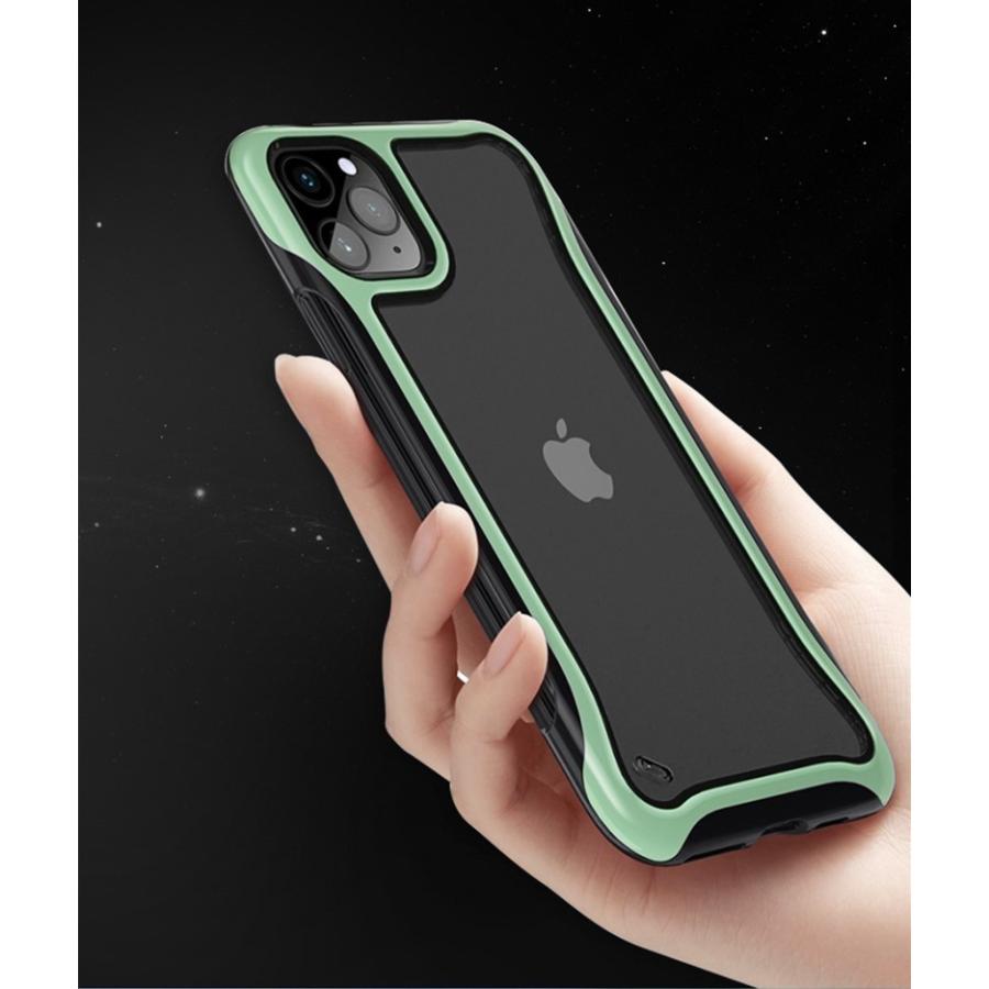 iPhone11 ケース おしゃれ 耐衝撃 sライン iphone11Pro 半透明