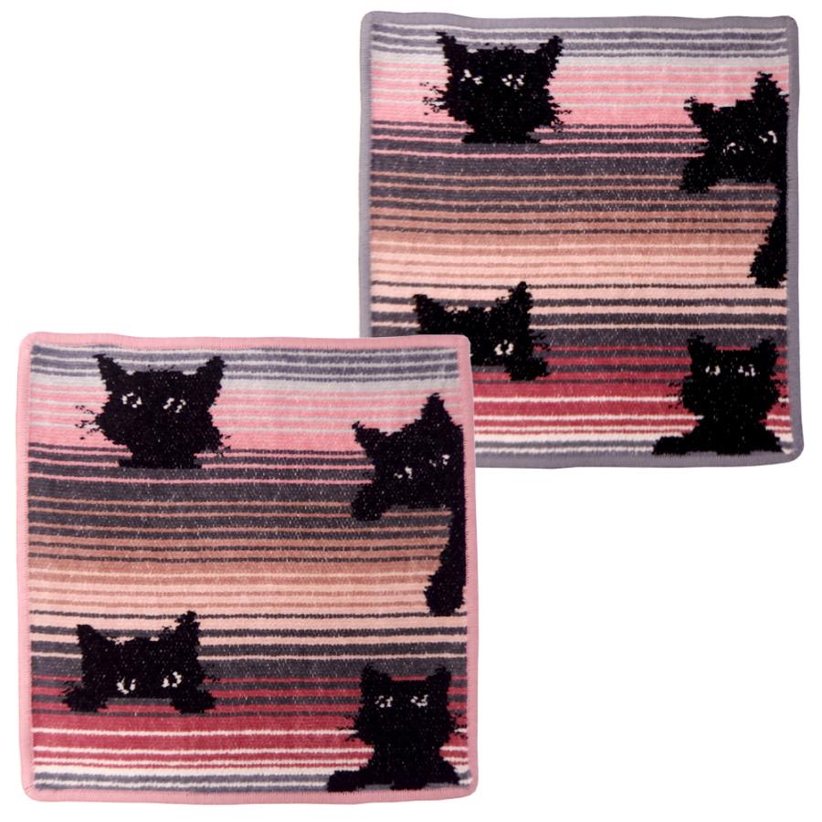 feiler（フェイラー） ハンカチ ハンドタオル BLACK KITTY ブラック