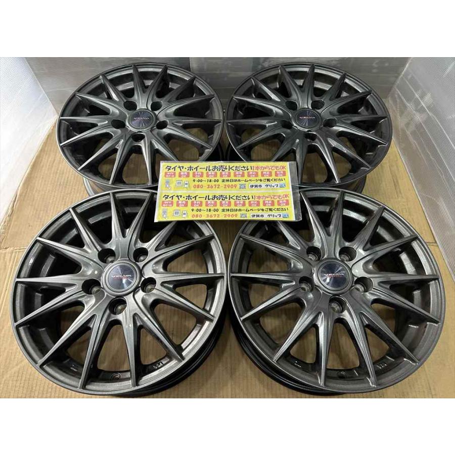 中古VELVA SPORT2 15インチ 6J 5穴 PCD100 +43 WEDS（ウェッズ） 4本