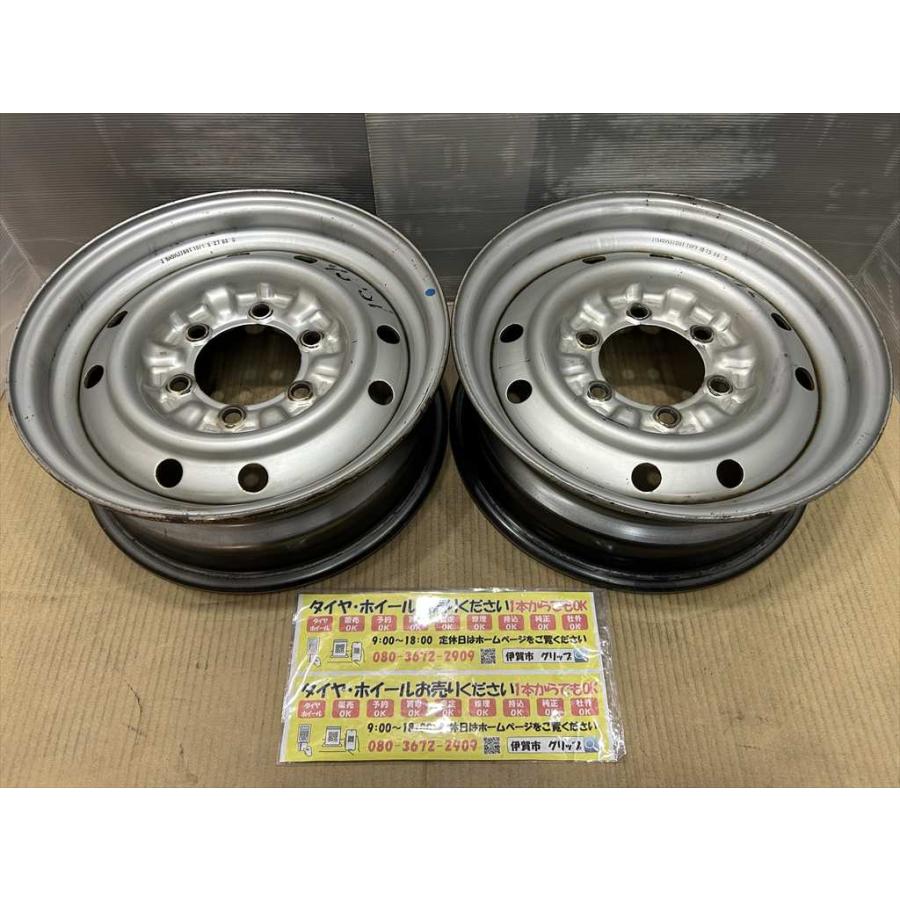 ハイエース 2本 TOPY 純正系 スチールホイール 15 5.5j +26 シルバー 6