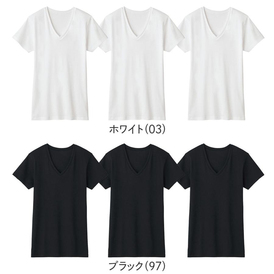 GUNZE（グンゼ） the GUNZE 綿100％ VネックTシャツ 3枚組 メンズ