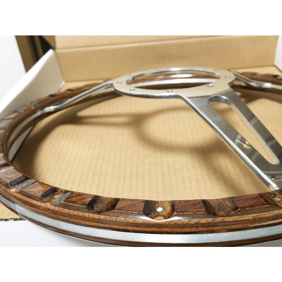 カスタム アルミ ビレット クラッシックウッド ステアリング ハンドル