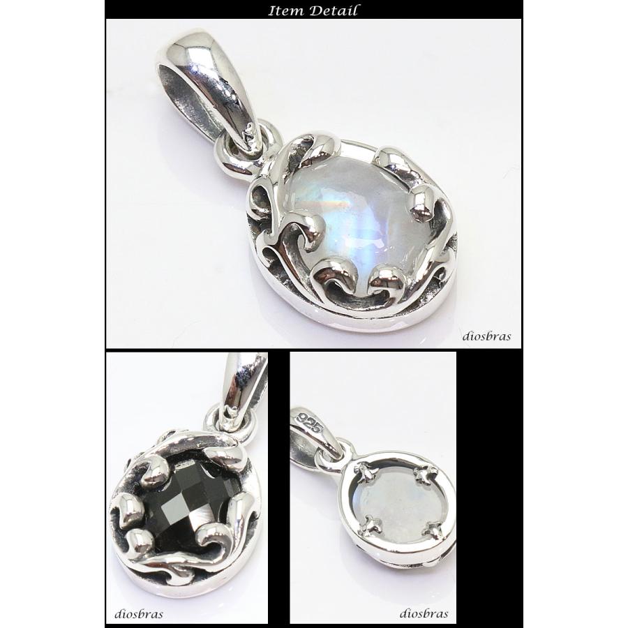 オーバル ペンダント トップ ブリリアンカット ブラックスピネル