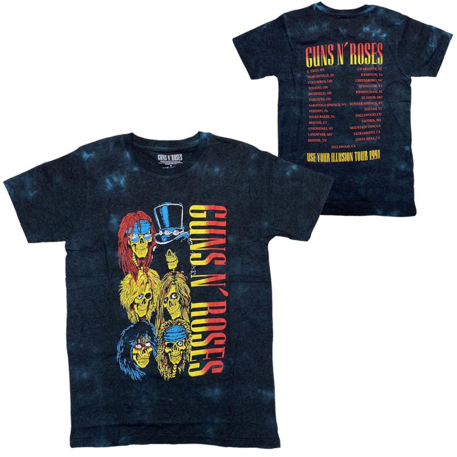 ガンズ アンド ロゼース・GUNS N ROSES・UYI TOUR 1991 - DIP DYE ・T