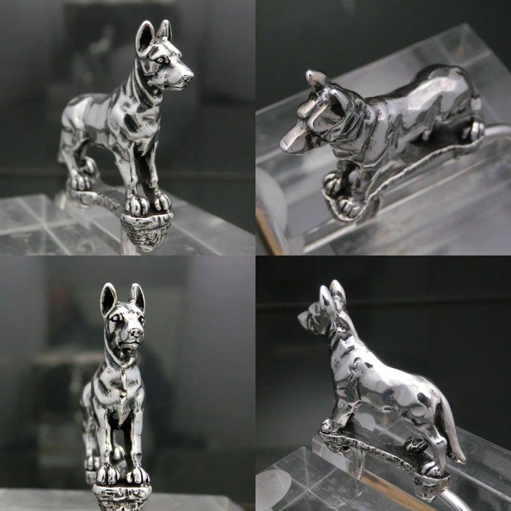 銀の犬 シェパードキーリング シルバー925 SV925 銀製(キーホルダー