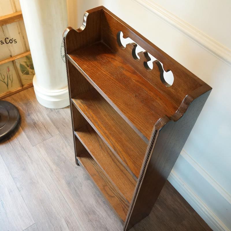 アンティーク家具 リプロダクト 4段 ブックシェルフ オープンシェルフ