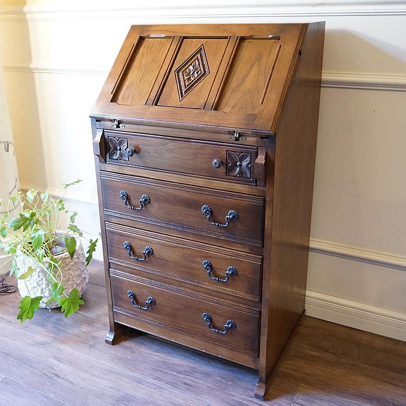 アンティーク家具 リプロダクト ライティングビューロー 机 デスク