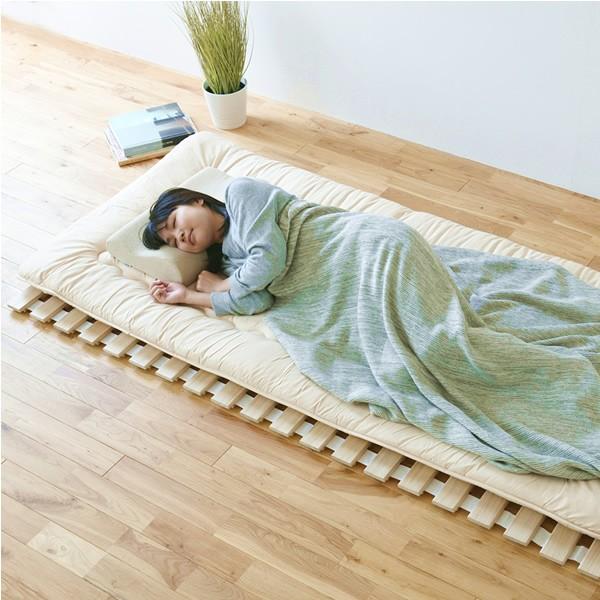 山善（YAMAZEN） すのこベッド シングル すのこ ロール式 折りたたみ