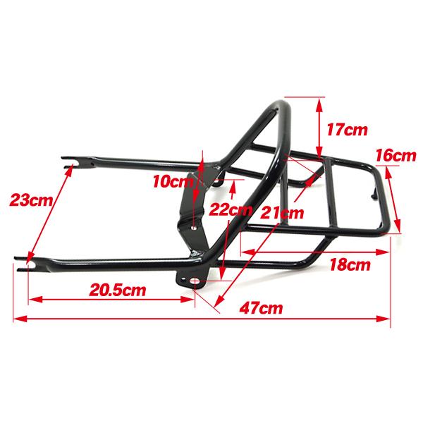 シャリィCHALY 新品 グラブバー付き リアキャリア 黒 ブラック