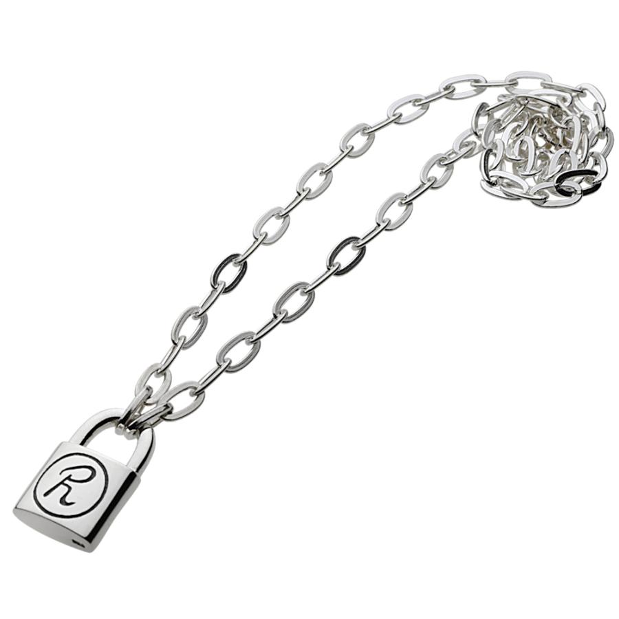 シルバーネックレス メンズ ロック パドロック 鍵 南京錠 シルバー925