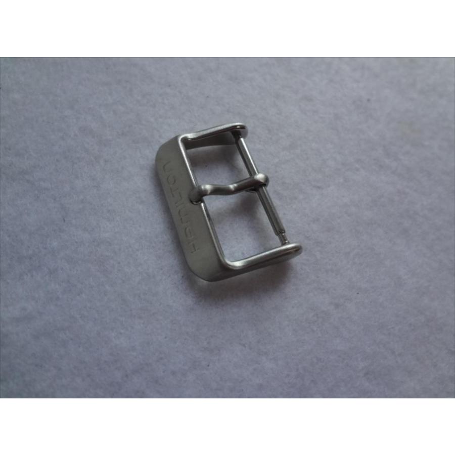 Hamiltonハミルトン 純正 レザーベルト用 22mm バックル 尾錠 : パーツ