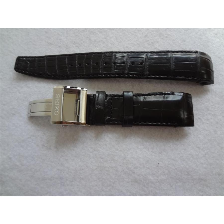SEIKO 純正 腕時計 バンド アストロン クロコダイル レザーベルト 22mm