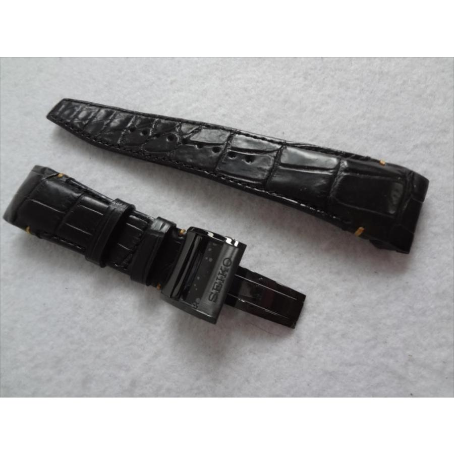 SEIKO 純正 腕時計バンド アストロン クロコダイル レザーベルト 24mm
