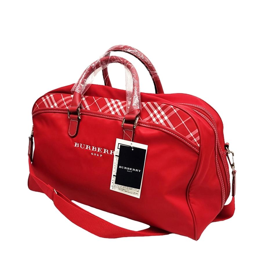 美品】BURBERRY GOLF ボストンバッグ ダッフルバッグ レッド BURBERRY