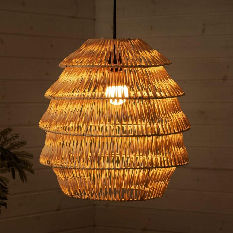 ELEMENTS 照明 ペンダント ライト ランプ シェード ラタン 籐 吊り下げ