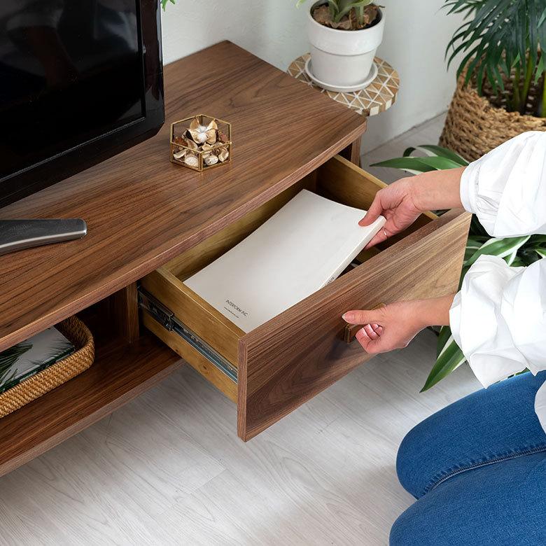 東谷 テレビ ボード TV 台 ラック 120cm 幅 天然木 ウォルナット