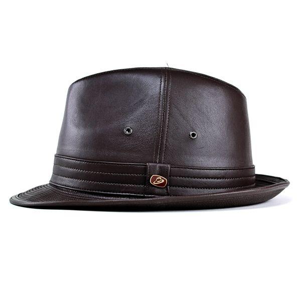 Borsalino（ボルサリーノ） レザーハット 帽子 ハット メンズ 中折れ