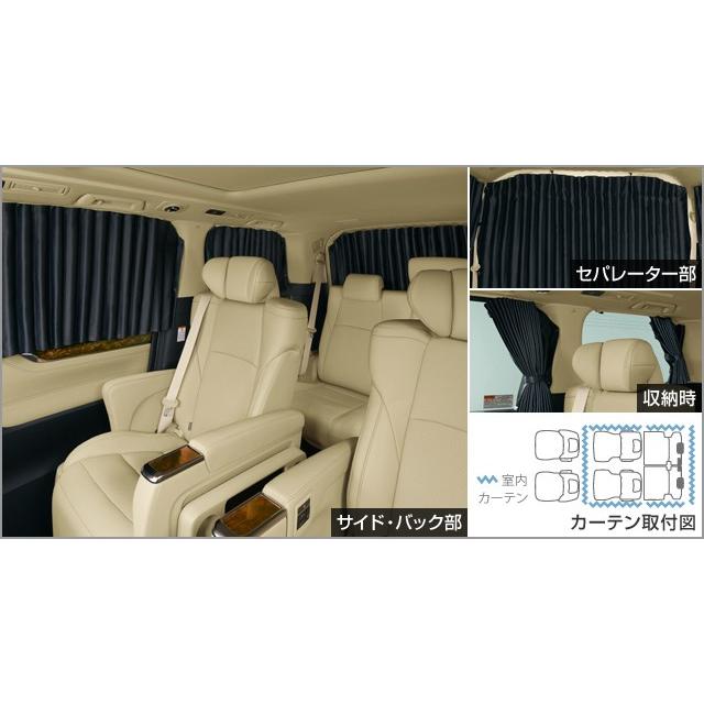 トヨタ（TOYOTA） ヴェルファイア 30系 後期：純正 室内カーテン（遮光