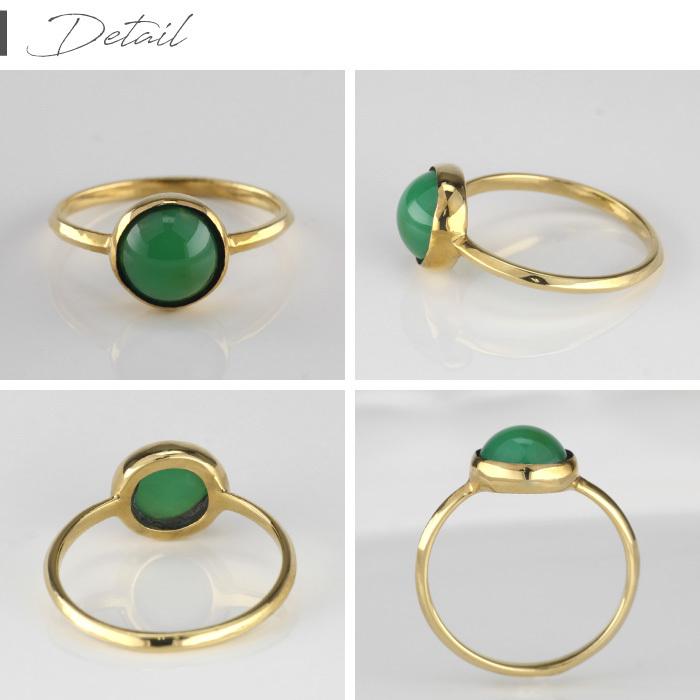 カラーストーン リング 指輪 レディース カボション 天然石 k18 18金