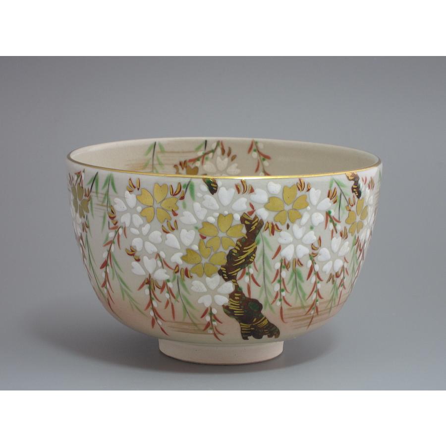 仁清写 色絵柳桜紋茶碗 橋本紫雲造 共箱 : 茶道具商 越中屋 - 通販