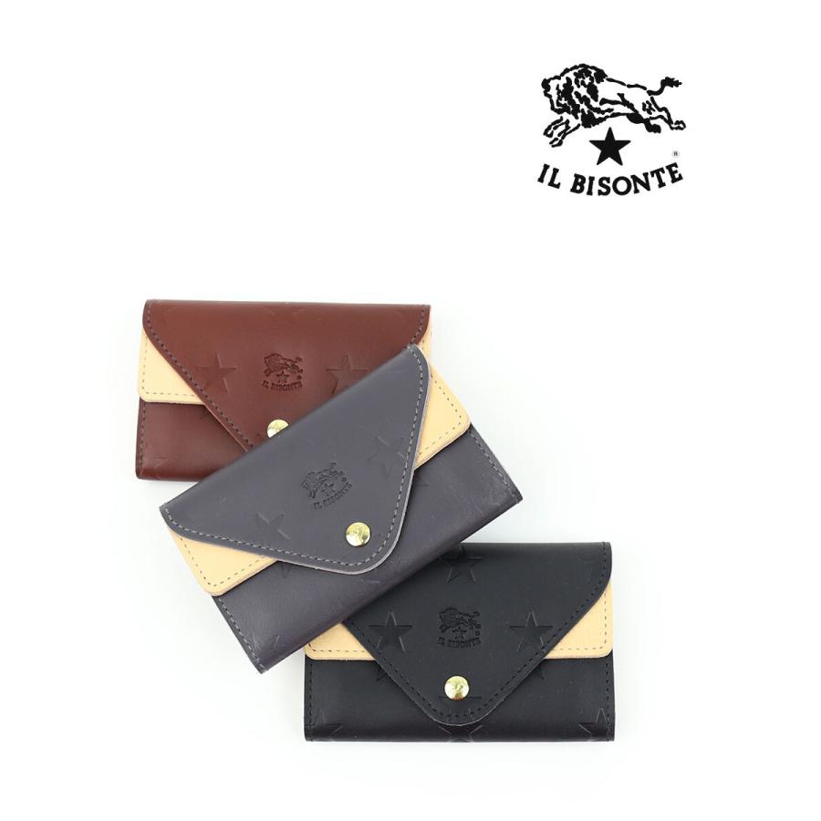 IL BISONTE（イルビゾンテ） ダブルフラップ カードケース 名刺入れ