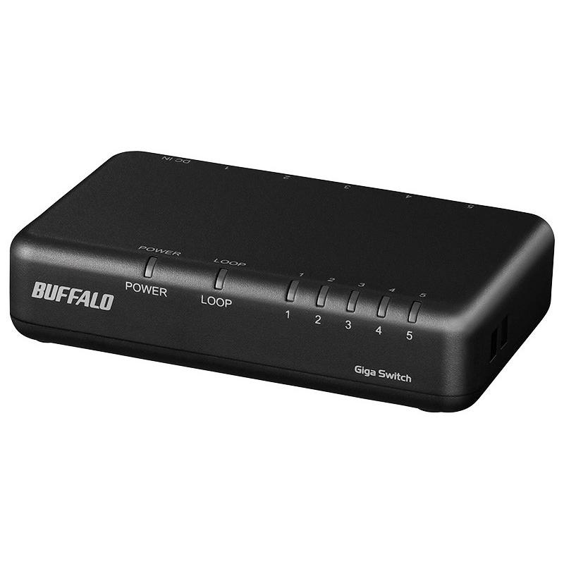 BUFFALO（バッファロー） スイッチングハブ LSW6-GT-5EP/BK [Giga 5P