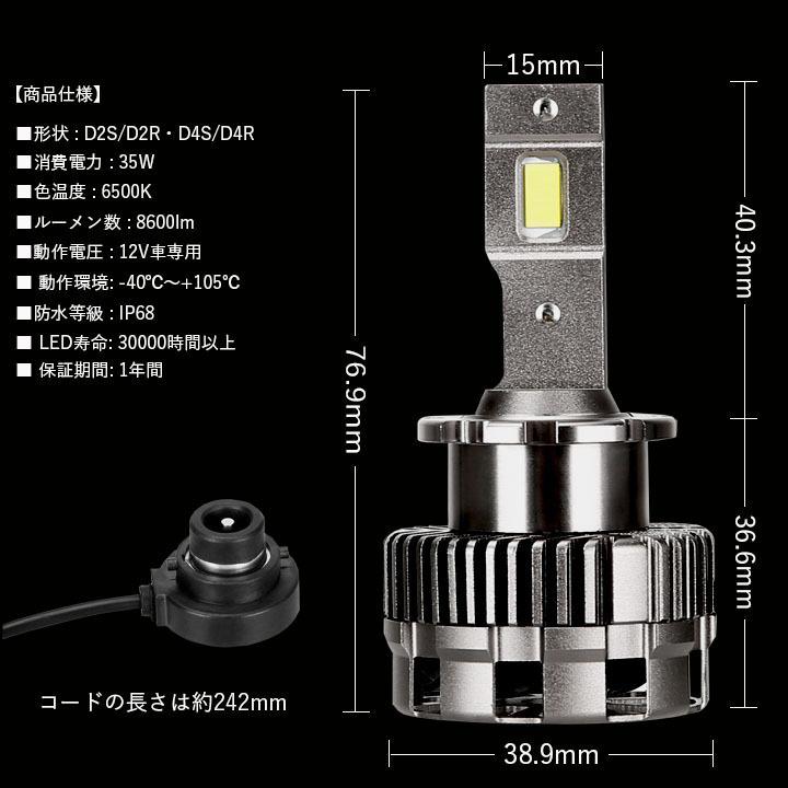 オデッセイ（ODYSSEY） RB1 RB2 RB3 RB4 純正HIDを明るくLED化 LED