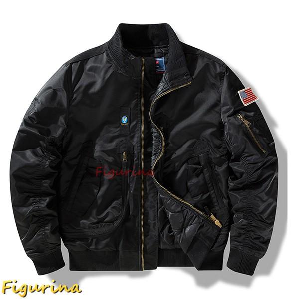 フライトジャケット メンズ 中綿ジャケット MA-1 アメリカン 秋冬 厚手