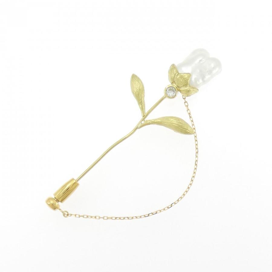 K18YG フラワー 白蝶パール ブローチ : KOMEHYO ONLINESTORE Yahoo!店