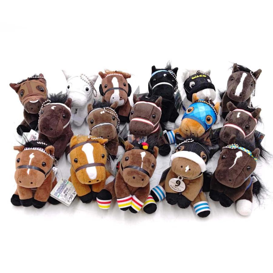 中古・未使用品】[16点セット] 競馬 競走馬 ぬいぐるみ S ディープ