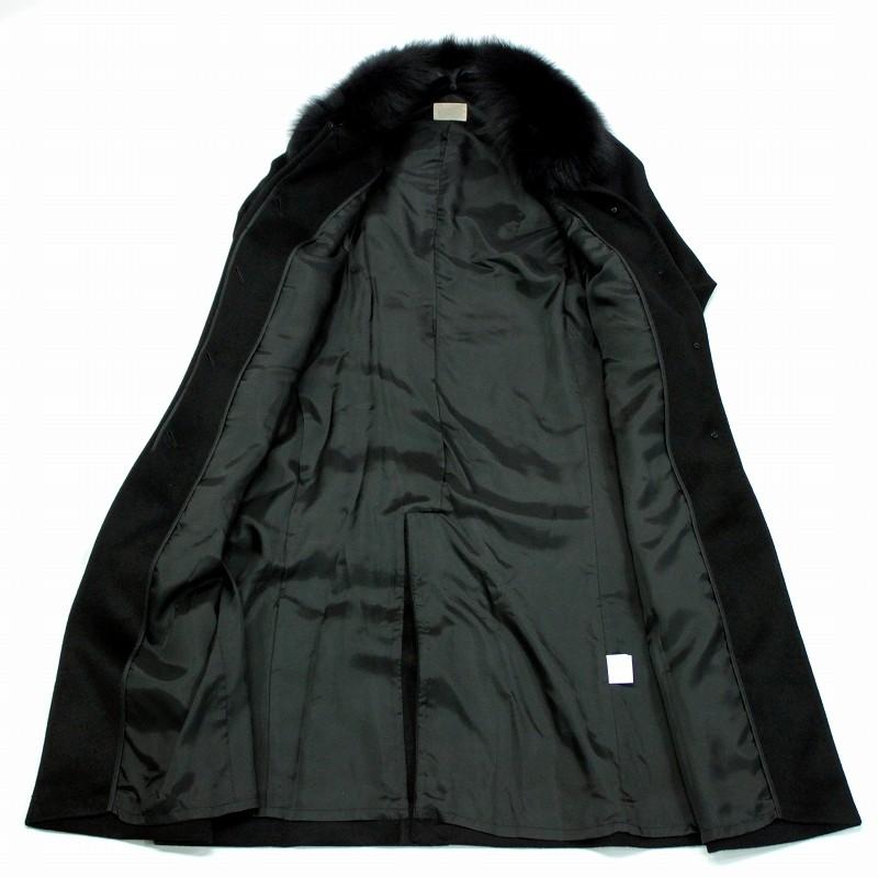 カシミヤコート レディース フォックスカラー FOX 衿 ロングコート