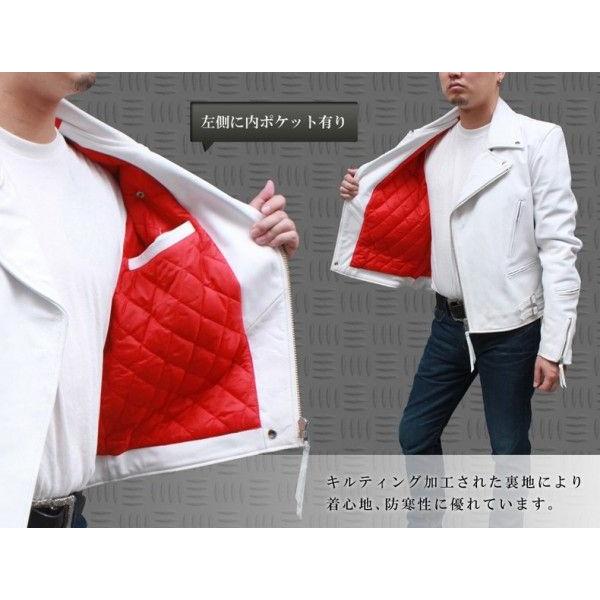 ダブル ライダースジャケット 本革 メンズ レザージャケット