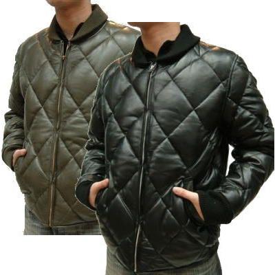 レザーダウンジャケット レザージャケット メンズ ダウンジャケット 革