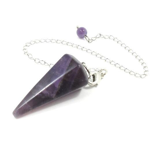 ペンデュラム アメジスト 6カット ダウジング パワーストーン 天然石
