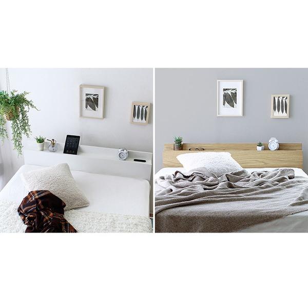 収納付きベッド ダブル ベッドフレーム チェスト 宮棚 コンセント 大