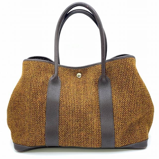 HERMES（エルメス） ガーデンパーティPM ツイード G刻印 トートバッグ