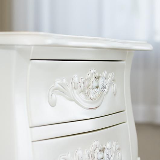 チェスト 4段 ヨーロピアン 木製 アンティーク風 猫脚 ネコ脚 姫家具