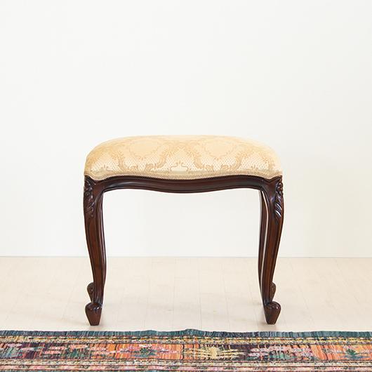 チェアー 猫脚 アンティーク調 スツール 椅子 ブラウン 可愛い 送料