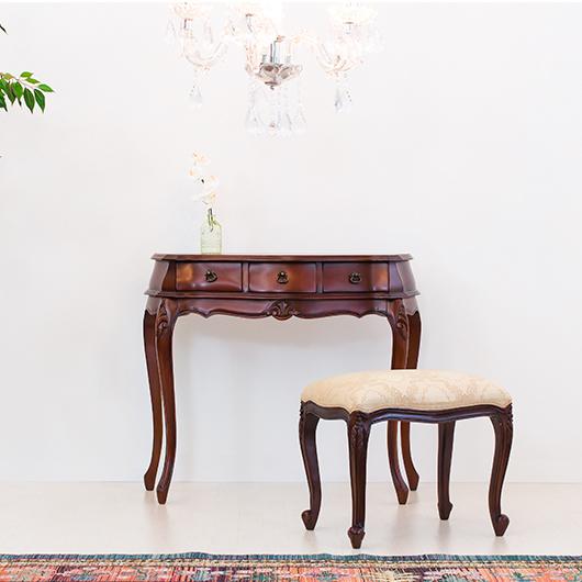 チェアー 猫脚 アンティーク調 スツール 椅子 ブラウン 可愛い 送料